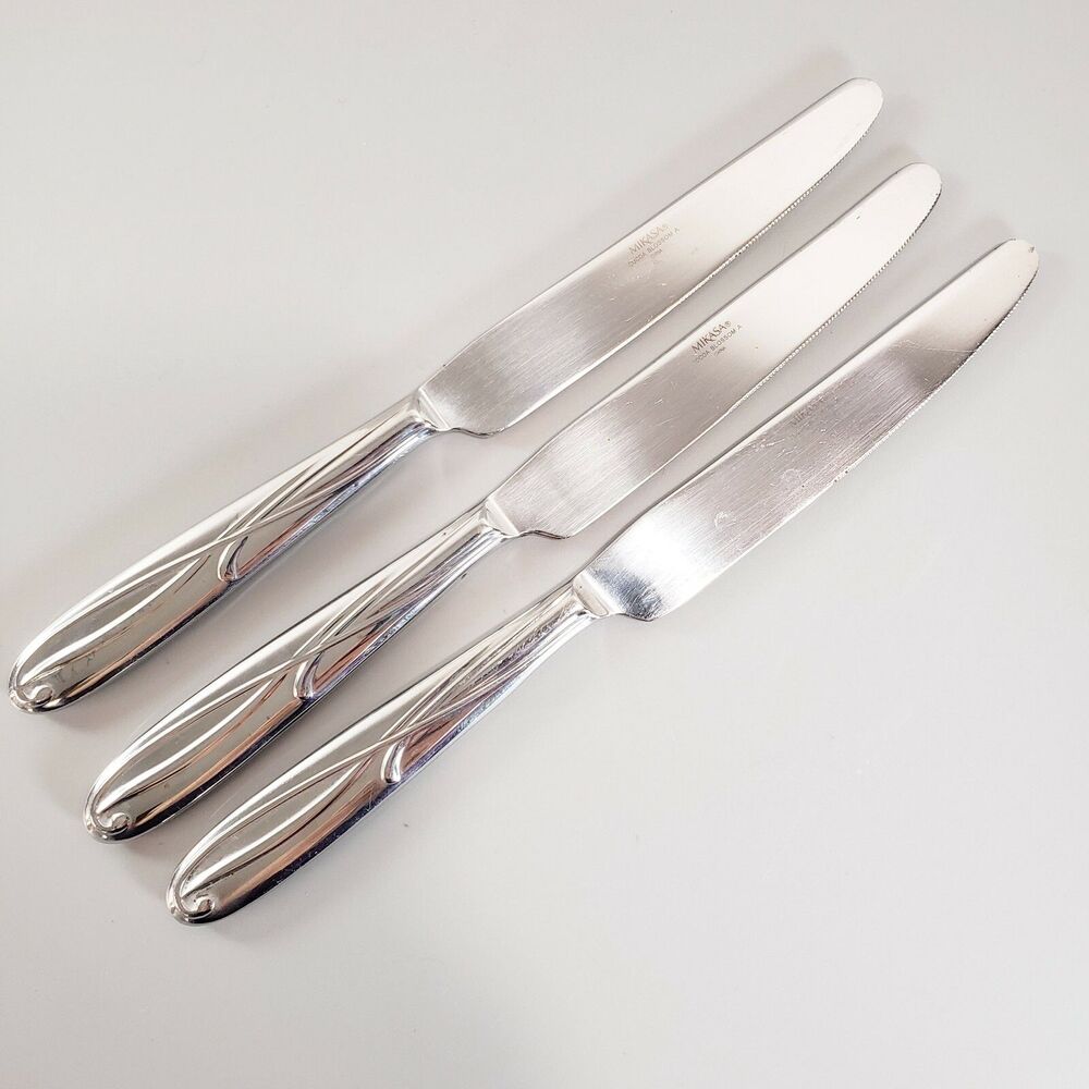 Mikasa Cocoa Blossom Pattern Serving Dinner Knives18/10 Stainless Steel Flatware
